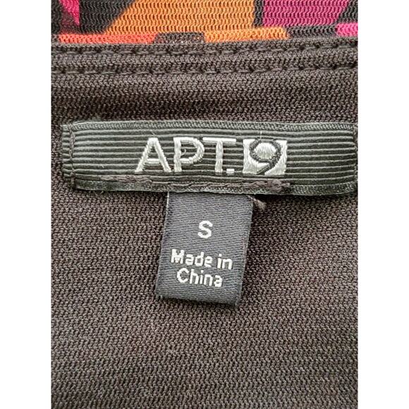 APT 9 Women's Multicolor Fit & Flare Sleeveless Sheer Dress Sz S - Picture 7 of 9